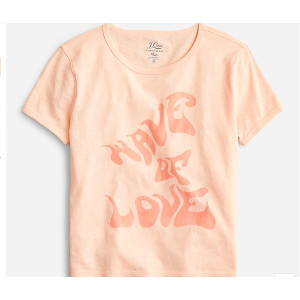 J. Crew Cropped Wave of Love T-Shirt Med NWT